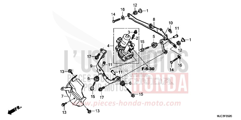 FRONT POWER UNIT (CBR600RA) for CBR600RR ABS ROSS WHITE (NH196) from 2013
